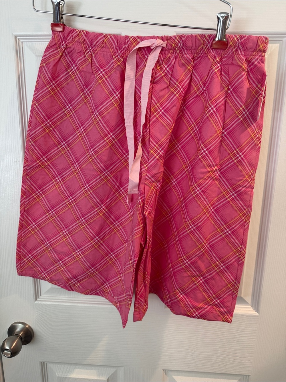 Nautica Pink Plaid Cotton Pajama Shorts